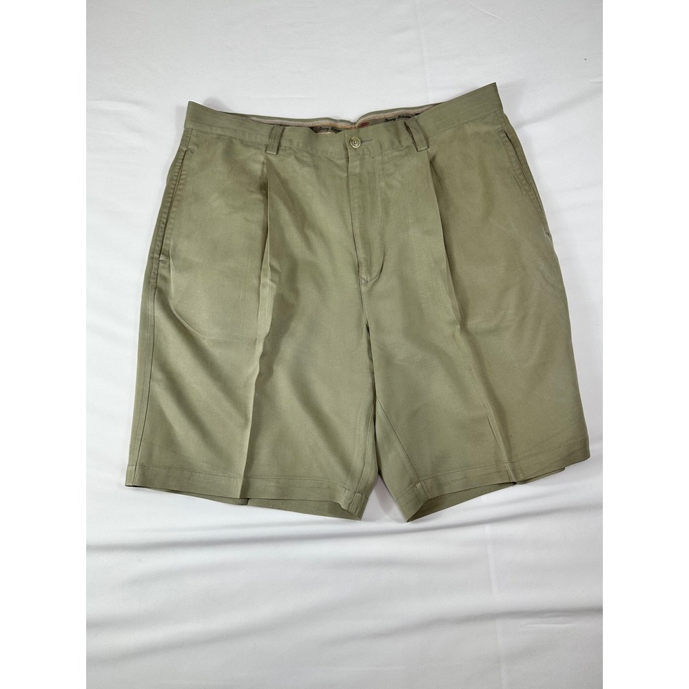 Tommy Bahama Shorts Mens Pleated Front 100% Silk Relaxed Fit Sage Green 36 - Picture 5 of 5